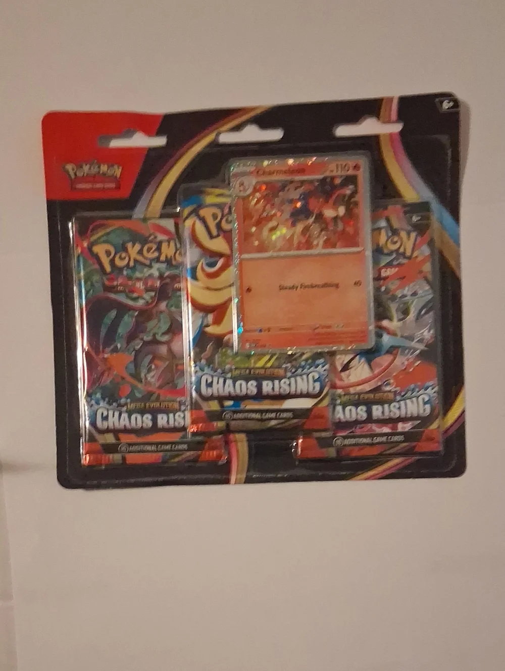 New Pokemon TCG Mega Evolution Blister Pack with Charmeleon Prom Card